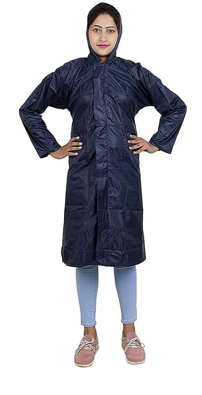cool dealzz Cool DealzzRain Coat for Women's Waterproof Long Overcoat With Adjustable Hood-picture-17