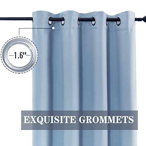 Mangata Casa Light Blue Bedroom Blackout Curtains Grommets 2 Panels-Window Curtain Panel For Living Room-Darkening Thermal Drapes(Light Blue-52X96Inch) #TOP5