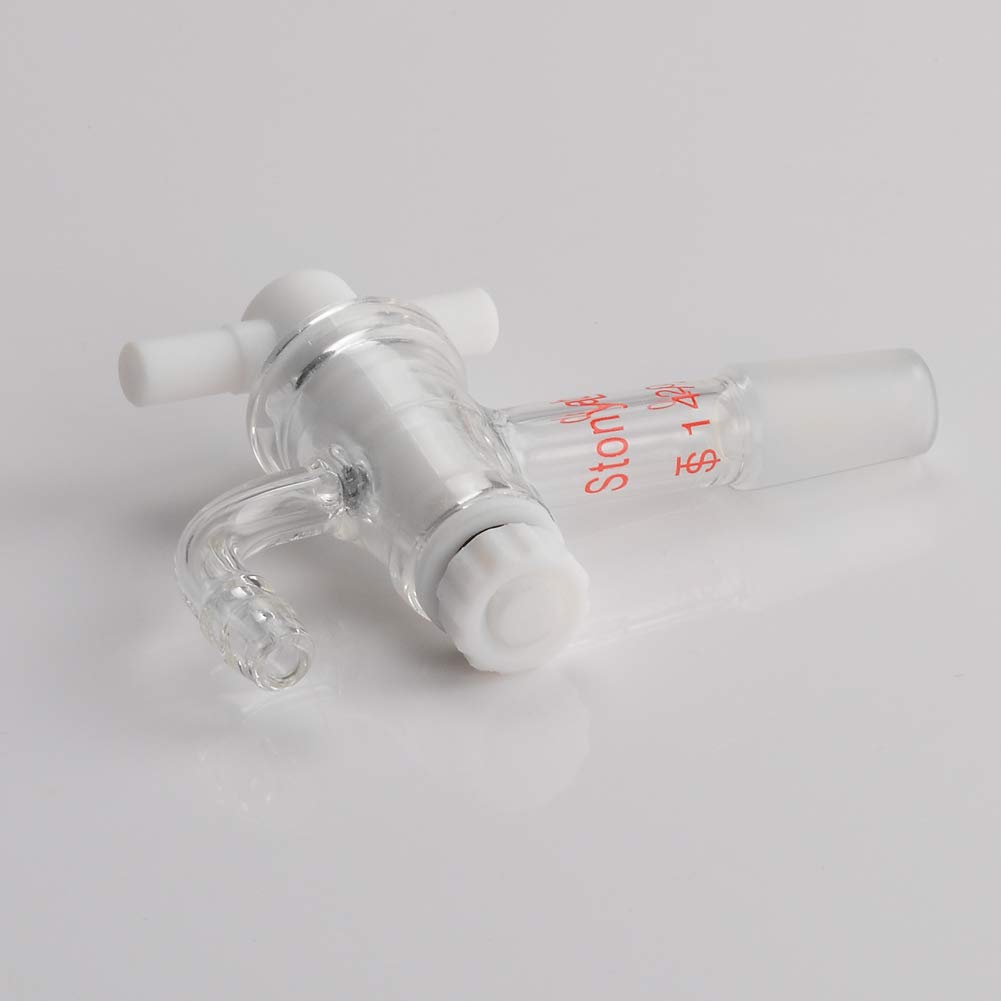 StonyLab Vacuum Flow Control Adapter with PTFE Stopcock, 14/20