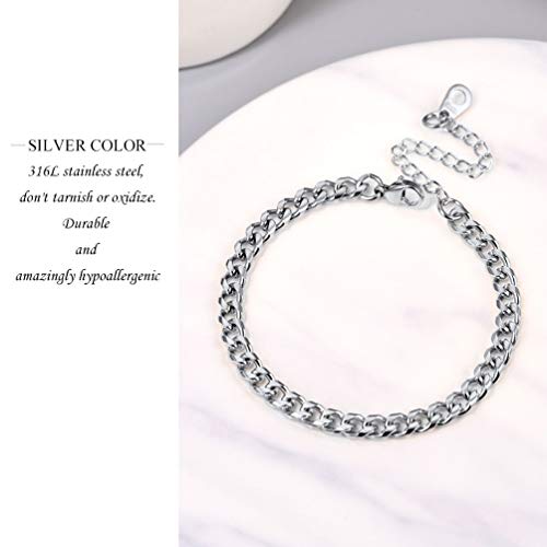 Prosteel Chain Bracelets For Women Stainless Steel Cuban Link Bangle Gift Men Womens Jewelry Adjustable Girls Chain Bracelet #TOP4