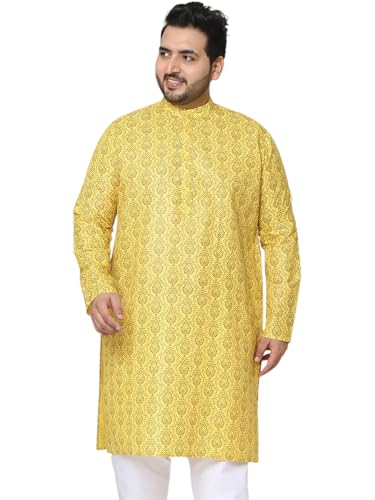 Image of SOJANYA Plus(Since 1958) Men's Cotton Checked Kurta