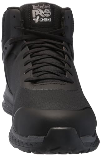 Timberland PRO Men's Drivetrain Mid Composite Safety Toe Static Dissipative Industrial Ahletic Work Shoe, Black-2024 New, 102