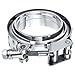 EVIL ENERGY 2.5 Inch Stainless Steel Exhaust V Band Clamp Quick Release Mild Steel Male Female Flange