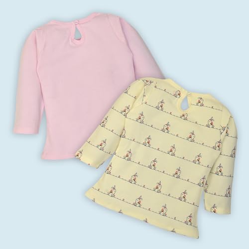 Image of LuvLap Baby Girls 100% Cotton Full Sleeve Girls Top Pack of 4