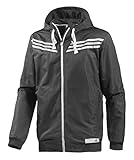 100% Polyester-ripstop adidas Herren Windbreaker 3-stripes, schwarz/weiß, XL, Z30034