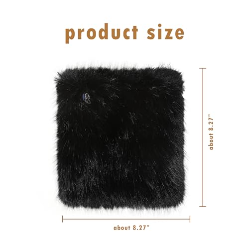 Image of Fur Leg Warmers Furry Faux Fur Winter Leggings Boot Cuffs Toppers for Women