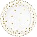 amscan Gold Confetti Dots Round Plastic Plates, 6 1/4 Childrens-Party-Supplies, Multi