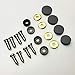 Set of 4 Anti Rust Resistant Stainless Steel Screw+Black Aluminum Screw Caps not plastic cap for License Plate frame