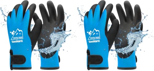 Image of toolant 100% Waterproof Winter Work Gloves, Thermal Insulation with Grip (Pack of 2)