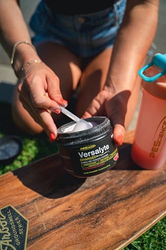 Image of PEScience Versalyte Charged, Electrolyte Powder with Caffeine, Sugar Free, Hydration Powder Plus Energy for Hybrid Training - Sour Watermelon Candy, 30 Servings