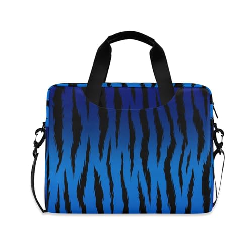 Funda para portátil ALZA con estampado azul a rayas