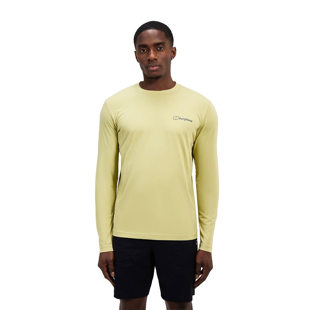 Berghaus Men's Grappled T-Shirt | 100% Cotton Non-Technical T-Shirt, Breeze, 3XL