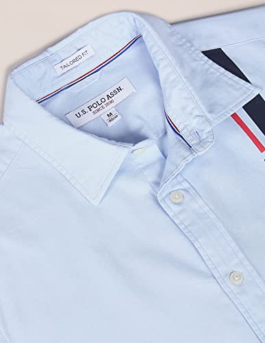 Image of U.S. POLO ASSN. Brand Printed Tailored Fit Shirt for Men - Cotton, Breathable & Comfortable, Full Sleeves Casual Shirt for Men