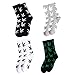 Doovid Weed Leaf Printed Socks Women Men Cotton Tube Socks Maple Leaf Fashion Socks Sports High Crew Socks 4 Pairs Black Grey Green White