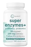 Micro Ingredients Super Enzymes with Prebiotics & Probiotics, 240 Veggie Capsules | Digestive Enzymes for...