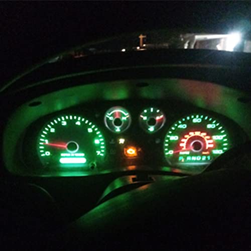 Image of 10-Pack Green T5 2721 37 74 Wedge Led Bulb PC74 Twist Sockets Replacement Dash Dashboard Lights Instrument Panel Cluster LEDS Lamps