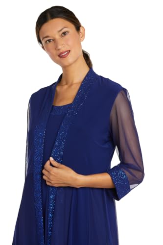 Image of R&M Richards Women's 2-Piece Jacket Dress Set | Knee Length Sheath W / 3 /4 Sleeve Jacket | Mother of the Bride Cocktail Party