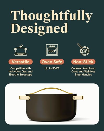 image for Caraway Nonstick Ceramic Dutch Oven Pot with Lid (6.5 qt, 10.5