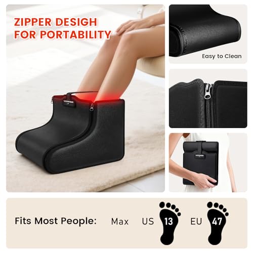 Red Light Therapy for Feet, Infrared Light Therapy for Feet Neuropathy with 200 LEDs 3-in-1 Chip 660nm Red Light-Therapy & 850nm Infrared Light Device for Body Full Coverage Detachable by Zips