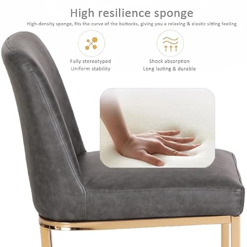 Phi Villa Gold Bar Stools Set Of 2 - Counter Stools For Kitchen Island, Counter Height Barstools Set Of 2 #TOP3