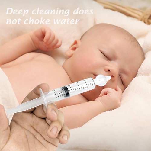 Image of 6 Pack Baby Nasal Aspirator,Professional Baby Nose Syringe with Cleanable and Reusable Silicone Tips for Gentle Nose Cleaning and Easy Nasal Care (10ml, Count, 6)