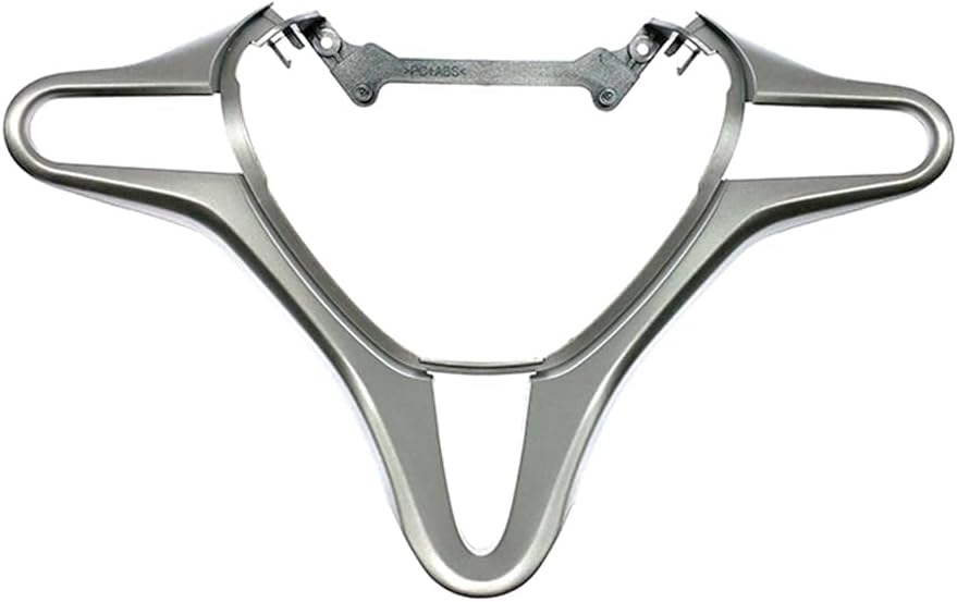 Carbon Fiber Style Replacement Steering Wheel Trim Cover Frame ABS Decal Interior Moulding Accessories Fit for Honda Civic 2006 2007 2008 2009 2010 2011 (B-Silvery)