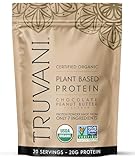 Truvani Plant Based Protein Powder - Chocolate Peanut Butter USDA Certified Organic Protein Powder - Vegan, Non-GMO, Dairy, Soy & Gluten Free (1pk, 20 Servings)