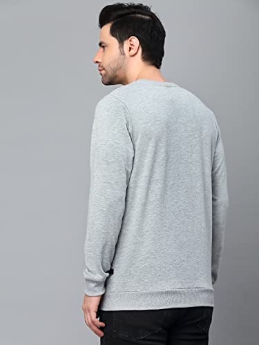 Image of Rigo Fleece Printed Round Neck Sweatshirt for Men | Full Sleeves Sweatshirt for Men | Casual Wear & Stylish Sweatshirts for Men
