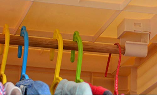 Armario de almacenamiento para niños de plástico con baldas interiores 7