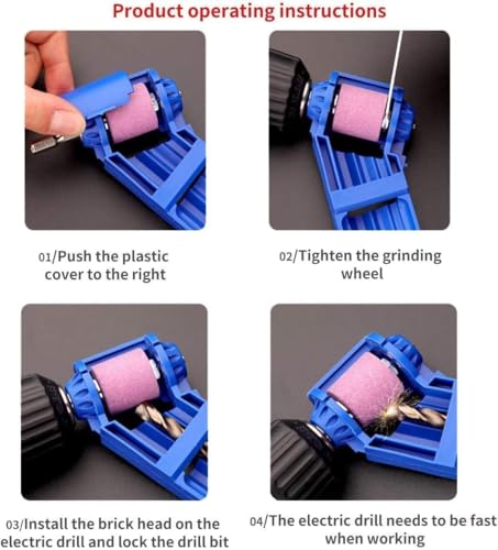 Image of Portable Drill Bit Sharpener Stone Powered Parts Corundum Grinding Wheel for Iron-Based Drill Bits (Pack of 11, Stone only)