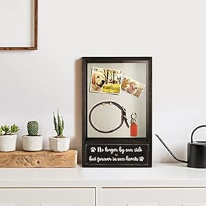 Dog Memorial Gifts  No Longer by Our Side but Forever in Our Hearts Remembrance Picture Frame Pet Memorial Shadow Box  Pet Sympathy Gifts for Loss of Dog  Cucciolini Doodles Dog memorial gifts  no longer by our side but forever in our hearts remembrance picture frame pet memorial shadow box  pet sympathy gifts for loss of dog   cucciolini doodles