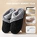 Homitem Fuzzy Slippers for Women Indoor and Outdoor Fluffy Bedroom House Shoes with Arch Support Memory Foam Winter Warm Ladeis Cute Comfy Cozy Black Size 7-8