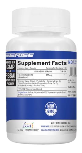 NutriJa NAC 600mg 30 Capsules - Image 3