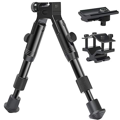 Feyachi 3 in 1 Tactical Rifle Bipod + Rail Mount Adapter + Barrel Clamp Einstellbare Höhe von 6,3\ bis 6,9\ für die Jagd