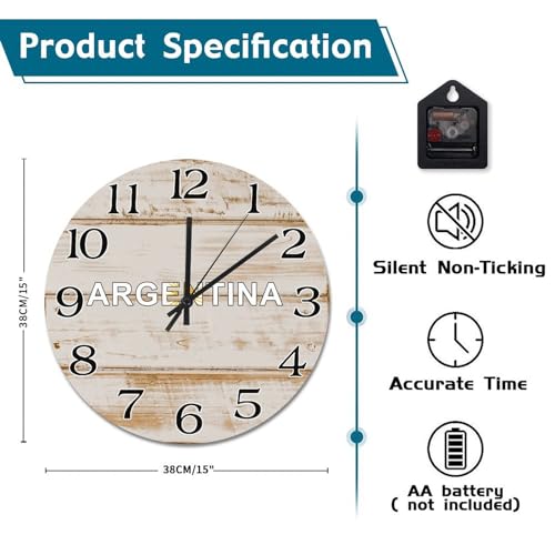 Horloge murale drapeau argentin pour sublimer votre cuisine rustique - 7