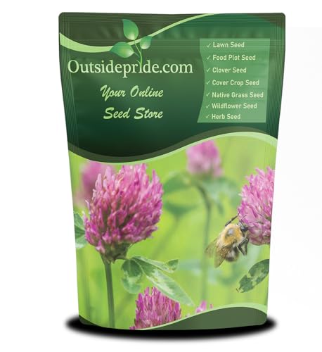 Outsidepride Perennial Red Clover Seeds - 40 lbs. Self-Seeding, Nitrocoated, Inoculated Clover Seeds for Lawn, Yard, Forage, Pasture, Hay, Nitrogen Fixation, Soil Improvement & Crop Rotation Programs