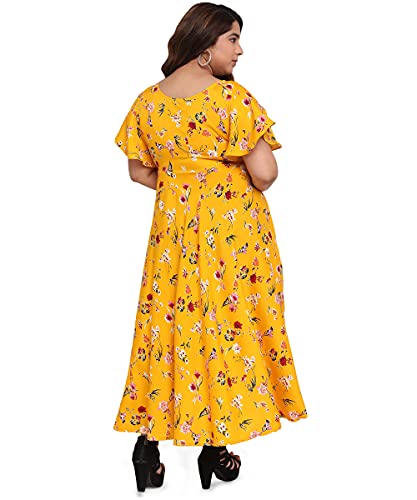 Image of OOMPH! Women's Western & Fusion wear Crepe A-Line Maxi Dress - mdfoil