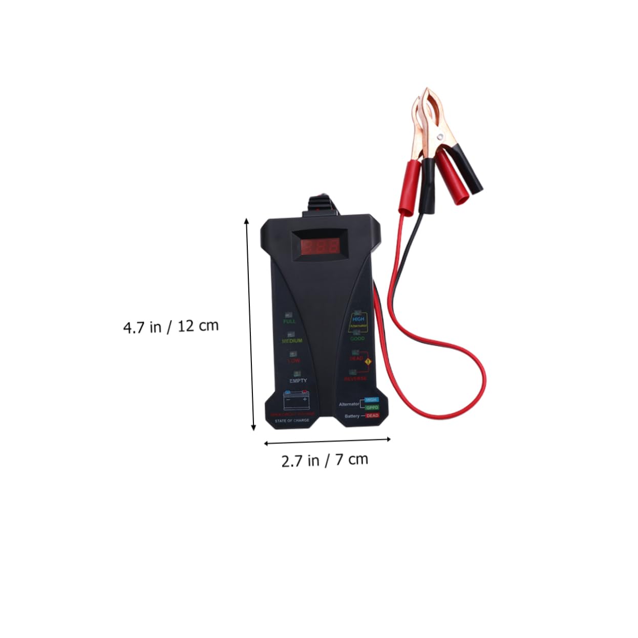 Analizzatore Digitale Batteria Auto Voltmetro e Tester di Carico Batteria Strumento Diagnostico per Batterie di Veicoli Automobilistici Display Lcd e Protezione da Inversione