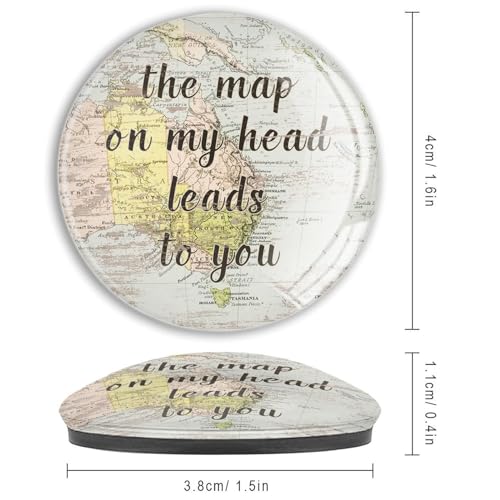 Imanes magnéticos para nevera con frase de vidrio decorativo 4