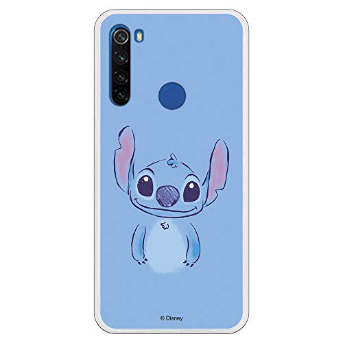 Funda para Xiaomi Redmi Note 8T Oficial de Lilo & Stitch Stitch Azul para Proteger tu móvil. Carcasa para Xiaomi de Silicona Flexible con...