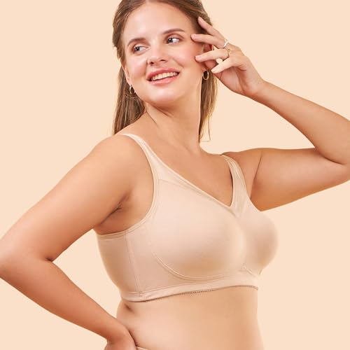 Image of Enamor Full Support Super Lift Women's Cotton Everyday Minimizer Bra - Non Padded, Wirefree, Full Coverage - A112 (Available in Plus Sizes)