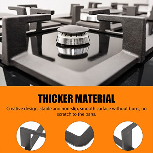 Luxshiny Wok Anel Wok Cremalheira Quadrado Gás Do Forno Do Forno Grate Ferro Fundido Fogão Fogão Fog