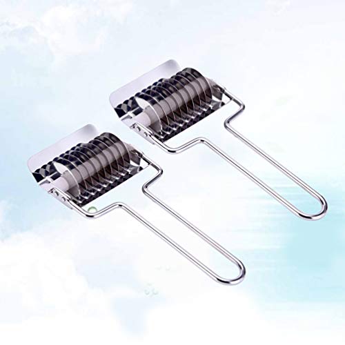UPKOCH Cortador de macarrão de aço inoxidável com 2 peças, cortador de massa e macarrão para utensíl