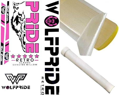 Image of Vinyl Cricket Bat Sticker (Retro Plus Cricket Bat Sticker, Green)