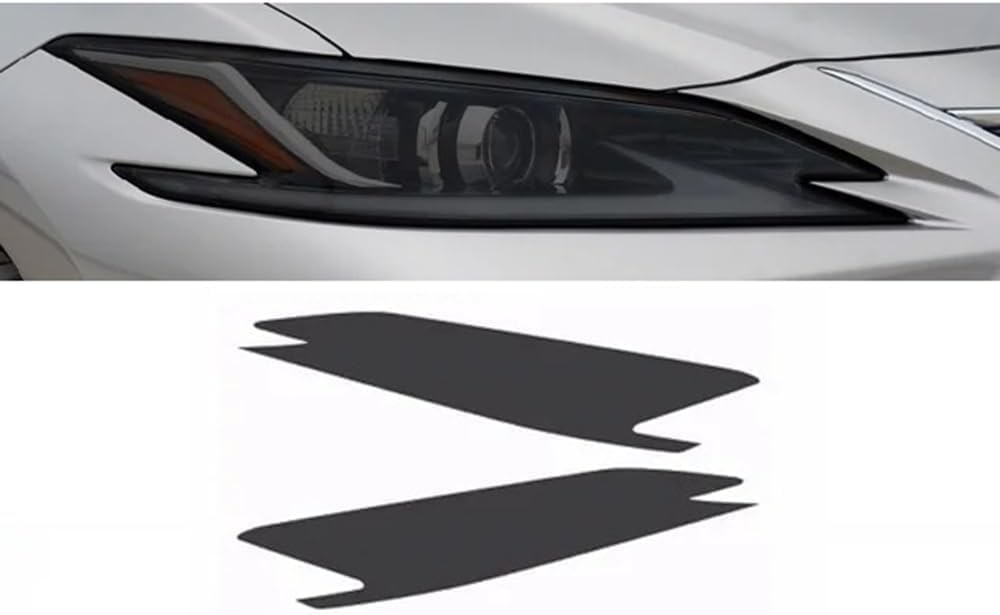 Samlng Blackened Car Front Light Film For Lexus Es Xz10 2018-2024 Black Car Headlight Anti Scratch Protection Film Transparent Tpu Sticker