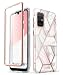 Produktbild i-Blason Glitzer Hülle für Samsung Galaxy A51 (6,5") Bumper Case Handyhülle 360 Grad Schutzhülle Bling Cover [Cosmo] mit integriertem Displayschutz (Marmor)