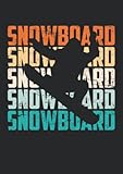Notizbuch A5 dotted, gepunktet, punktiert mit Softcover Design: Snowboarder Retro Snowboard: 120 dotted (Punktgitter) DIN A5 Seiten