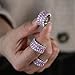 ATJMLADYJEWELRY US Size 6 7 8 Pink White Cubic Zirconia Cz Eternity Band Fashion Full Finger Ring For Women (7)