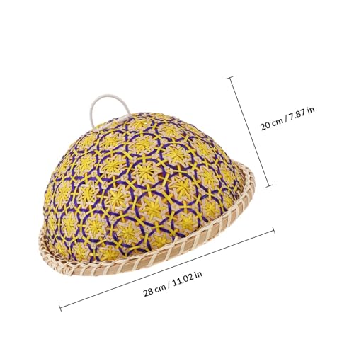 Cesta tejida de bambú para proteger comida de insectos en cocinas y terrazas 3