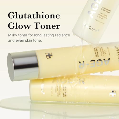 Image of Medicube Age-R Glutathione Glow Milky Toner, Double Layer Korean Skincare, Peptide Formula for Radiant Skin
